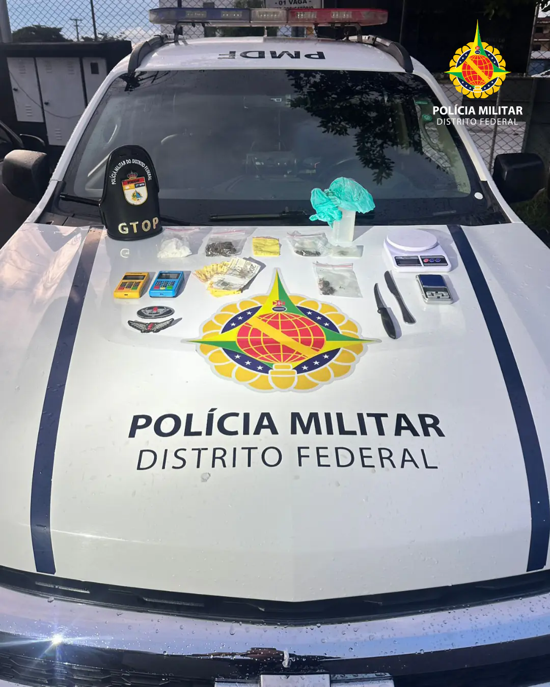 PMDF prende suspeito de tráfico de drogas no Recanto das Emas