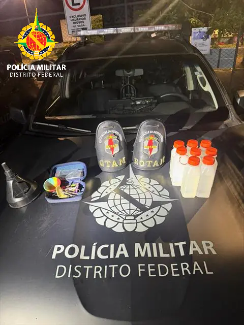 PMDF apreende lança-perfume e prende duas pessoas após interceptação de motocicleta no Recanto das Emas