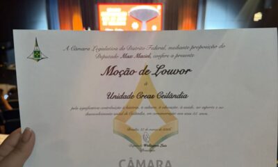 Trabalho na horta comunitária do Creas Ceilândia recebe moção de louvor