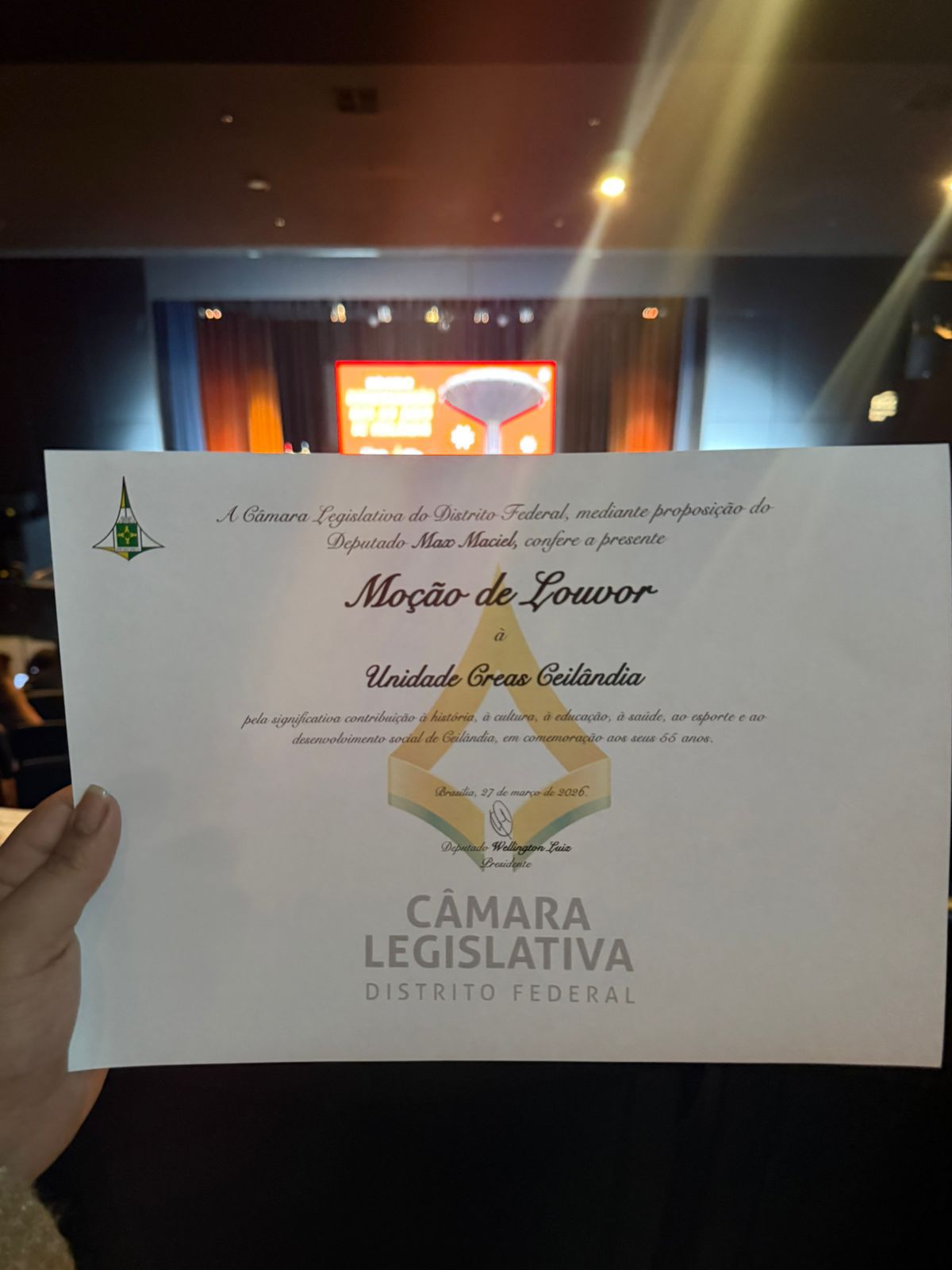 Trabalho na horta comunitária do Creas Ceilândia recebe moção de louvor