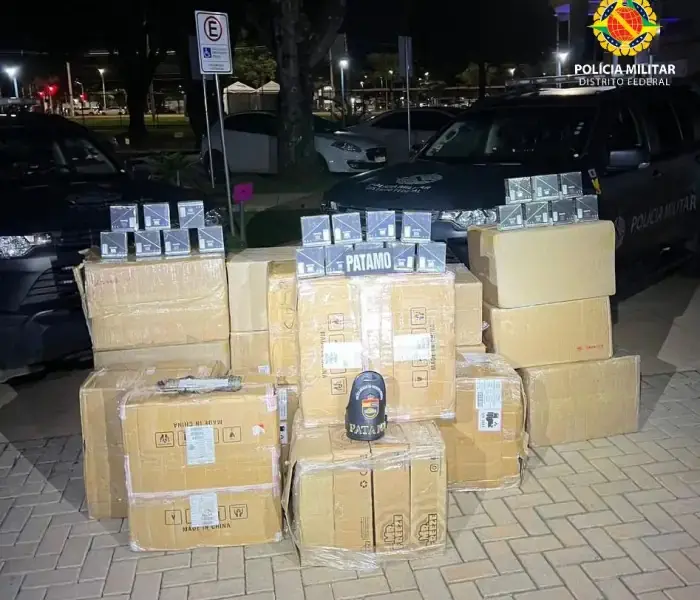 PMDF Apreende Carga Ilegal de Cigarros Eletrônicos na DF-290, no Gama