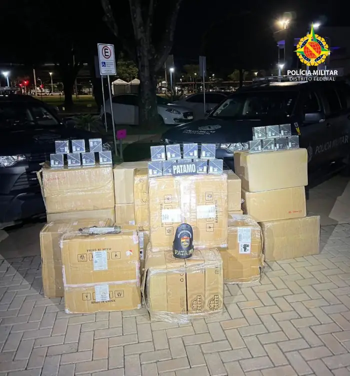 PMDF Apreende Carga Ilegal de Cigarros Eletrônicos na DF-290, no Gama