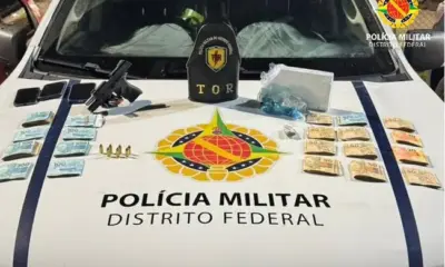 PMDF Prende Dupla com Arma, Drogas e R$ 12 Mil em Espécie no Cemitério de Taguatinga