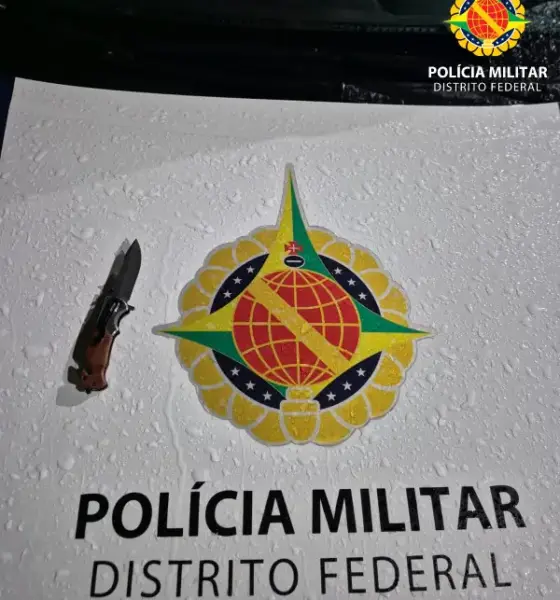 PMDF prende suspeito por ameaça e apreende arma branca em drogaria no Núcleo Bandeirante