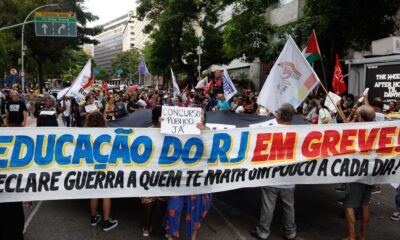 Professores estaduais e municipais do Rio de Janeiro realizam paralisação de 24 horas