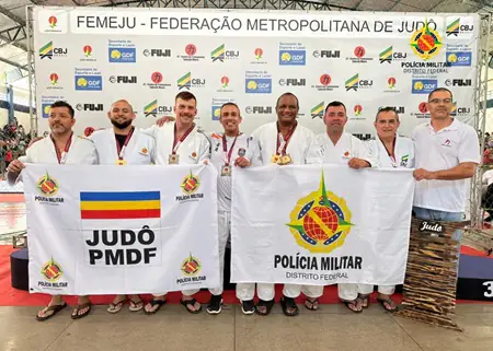Atletas do Judô da PMDF Obtêm Títulos na Classe Veteranos da V Etapa do Ranking Femeju