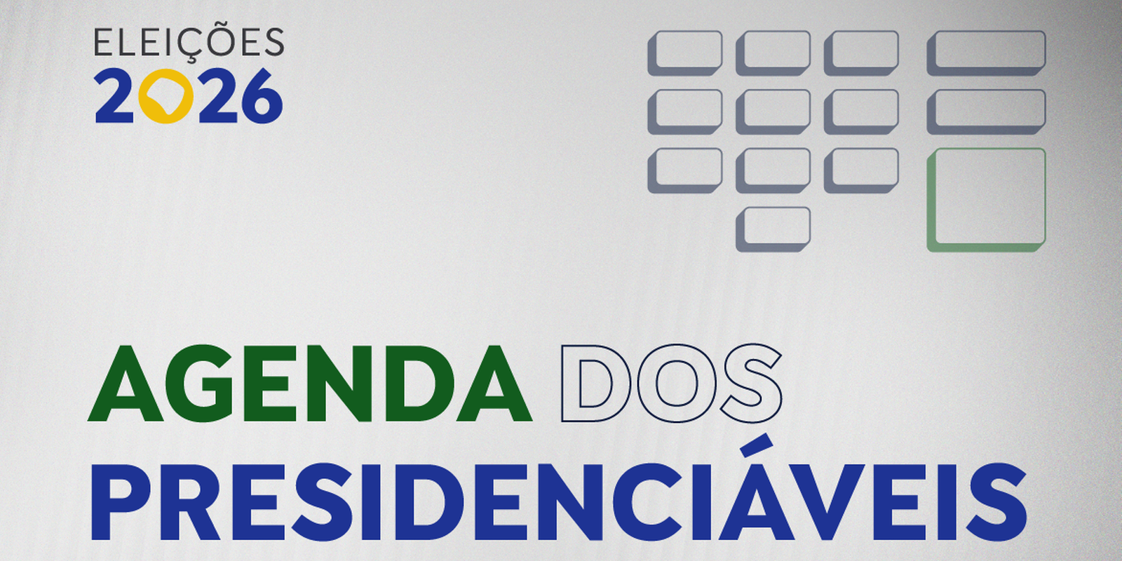 Agenda dos candidatos à Presidência para a próxima segunda-feira (28)